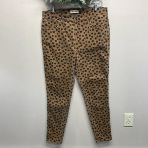 Madewell 10” High Rise Skinny Denim Jeans Dot Print 32